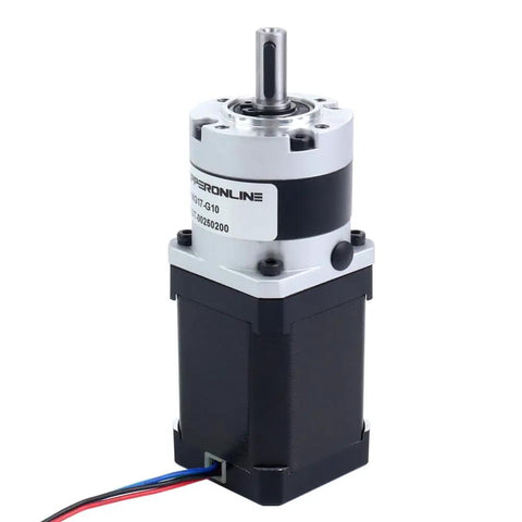 High Torque Nema 17 Stepper Motor With Planetary Gearbox Ten To One Ratio And Built In Shaft Coupling