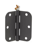 Rabbit Door Hinge Toppers Set Of 6 With Magnetic Hinge Heads, featuring a rabbit charm on a metal hinge for whimsical home decor.