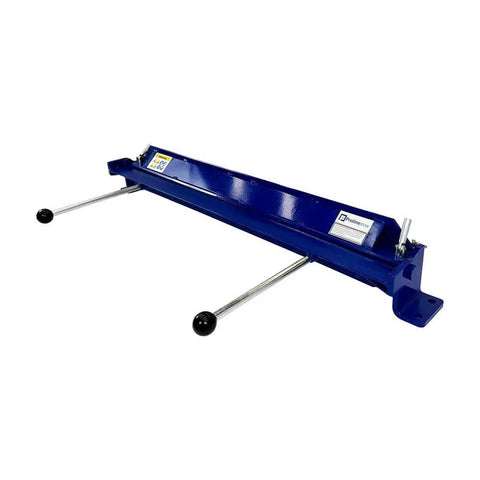 Beefed Up Sheet Metal Brake Bender Tool For 20 Gauge Steel And 14 Gauge Aluminum, dual handle bench top view.