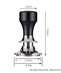 Top Tier 51mm Stainless Steel Coffee Tamper With Adjustable Calibration And Anti Deviation Base For Consistent Espresso Compaction dimensions and design.