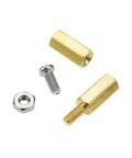 Brass M2.5 Spacer Standoff Kit With Screws And Nuts 180 Piece Hardware Set For Electronics Assembly PC Mods Robotics Drones DIY Projects And Office Gear: brass spacer, screw, nut