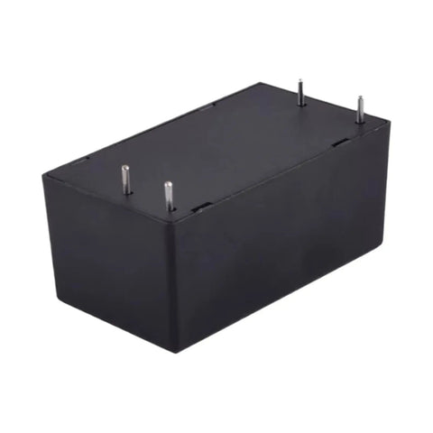 No Fuss Rock Solid Ac Dc Power Supply Module 5 Watt 12 Volt 0.42 Amp black enclosure with mounting pins for industrial controls.