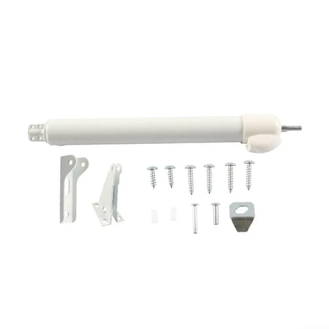 Heavy Duty Dual Pneumatic Door Closer Kit for Storm Screens and Security Doors Twin Closers showing components kit