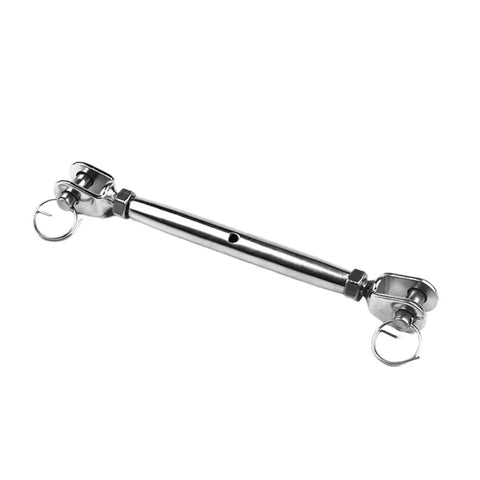 Heavy Duty 304 Stainless Steel Jaw Turnbuckle Closed Body Design For Marine Rigging And Outdoor Construction Projects Built Tough No Frills Cable Tension Adjuster Workhorse Gear.