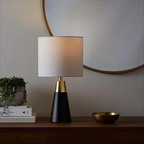 LED A19 Light Bulbs 9W 60 Watt Equivalent Dimmable Soft White 2700K E26 Base in table lamp on wooden surface
