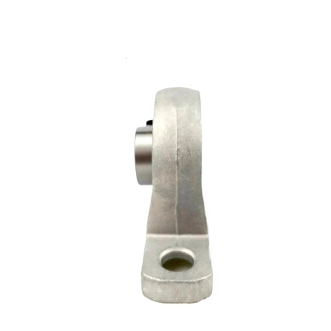 Side view of Shop Grade Spherical Roller Insert Bearing With Zinc Alloy Shaft Support, featuring sturdy alloy housing and steel components.