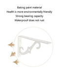 Straight Up Sturdy Wrought Iron Shelf Brackets For Walls Decorative Corner Supports For Bookshelves And Kitchen Racks No Sweat Diy Setup Heavy Duty Storage Braces In Crisp White with elegant design.