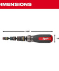 Multi Nut Driver Set With Shockwave Impact Rated One Quarter Inch Hex Shank Six Nut Drivers showing dimensions 8.25x1.27 inches