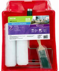 Heavy Duty Seven Piece Painter Kit With Red Deep Well Tray and Tough As Nails Nine Inch Knit Rollers Set for Walls and Ceilings