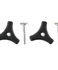 Get Your Mower Handle Locked Up Tight With This Heavy Duty Knob And Bolt Triangle Screw Replacement Kit For Mountfield And Most Lawn Machines Made Easy Fix That Wobbly Handle Today. black plastic triangle mower handle knob and steel bolt replacement kit