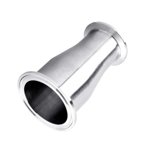 Stainless steel sanitary tri-clamp reducer ferrule, 2 in to 1-1/2 in tube OD, 304.