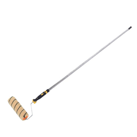 9 Inch Paint Roller Kit with Heavy Duty Stainless Steel Frame and Ultra Thick Nap for Ceilings and Walls Lazy Diy Hack for Super Fast Coats on Semi Rough Surfaces with extended handle.