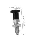 Built Tough Stainless Steel Reset Spring Plunger Featuring Self Locking Control Knob And Rapid Return Indexing Pin, 1.18 in long.