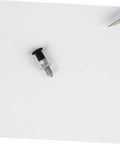 Heavy Duty Tough As Nails Stainless Steel Indexing Plunger With Spring Loaded Knob viewed from above on white background.