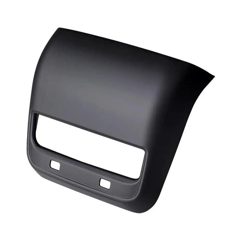 Killer Matte Black Rear Air Vent Protector Fits Tesla Model 3 And Y Center Console Dash Trim Cover angle view with smooth finish.