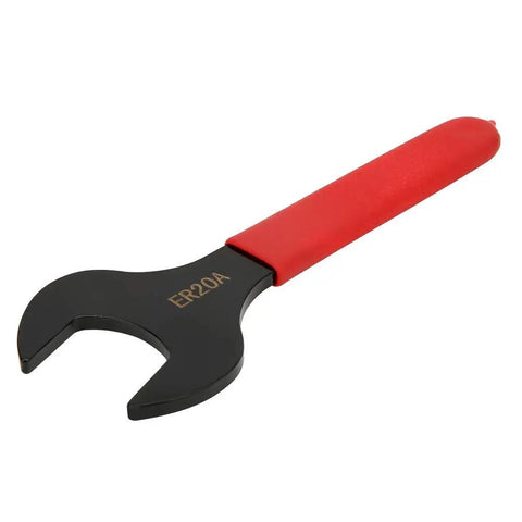 Castle Nut Wrench For ER20A Clamping Collet Chuck Spanner, red handle, heavy duty cast steel, heat treated, engraving machines tool