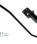 Adjustable Front Track Bar For Cherokee XJ 1984 To 2001 With Panhard Bar And Relocation Bracket, Centralizes Axle After A 4 To 6.5 Inch Lift, Keeps Steering On Point For 2WD And 4WD Builds., black steel bar with relocation bracket and hardware