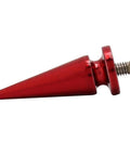 Red cone spike rivet, heavy duty metal stud for leather belts and streetwear, part of 10 Set Red Cone Spikes Punk Rivets.