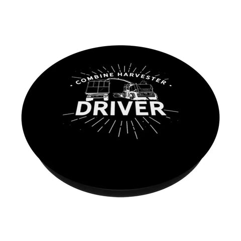 Combine Harvester Inspired PopSocket Swappable Top Grip For iPhone And Android Harvesting Machine Design With Funny Reaper Driver Theme
