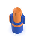 Twister Proflex Mini Electrical Wire Connector Model 30343 Orange Blue with Comfort SureGrip and Flexible Skirt visible closeup.