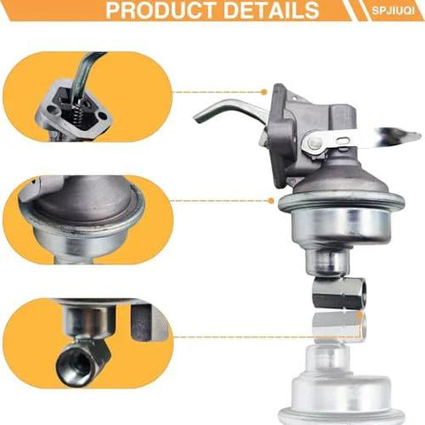 Beefed Up Fuel Lift Pump For Cummins 4B 4BT 4BTA 6B 6BT 6BTA Engines compatible with 1989-1993 Dodge and 1992-1993 Ford