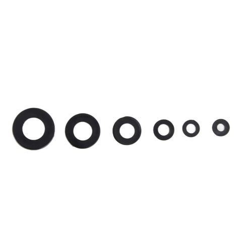 Nylon Flat Washers 250 Pcs Master Kit M2 Assortment For Household Electrical Automotive Marine Gear Black Sealing Spacers Gasket Set With No Burrs And A Slick Smooth Finish. Black nylon flat washers in six M2-M6 sizes