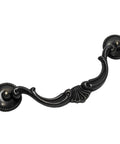 Vintage Drop Bail Cabinet Pulls 5.5 Inch 140mm Dresser Drawer Handles in Dark Antique Black Finish, Rustic Kitchen Hardware
