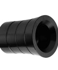 Heel Shifter Eliminator Cover For Harley Davidson Touring Models 1982-2019, black aluminum, side view of shift lever shaft sleeve