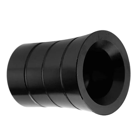 Heel Shifter Eliminator Cover For Harley Davidson Touring Models 1982-2019, black aluminum, side view of shift lever shaft sleeve