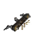 Brass Workboard Faucet With Chrome Finish, 8 Inch Centerset, Splash Back Mounted, Removable Seats, component view