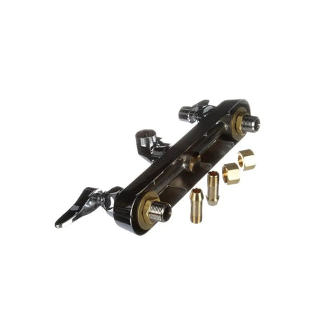Brass Workboard Faucet With Chrome Finish, 8 Inch Centerset, Splash Back Mounted, Removable Seats, component view