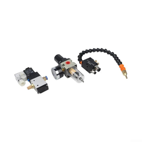Heavy Duty 3 Liter Coolant Pump And Oil Mist Sprayer For Cnc Metalworking Ops With Flexible Shaft Solenoid Valve Plus Adjustable Pressure Regulator components