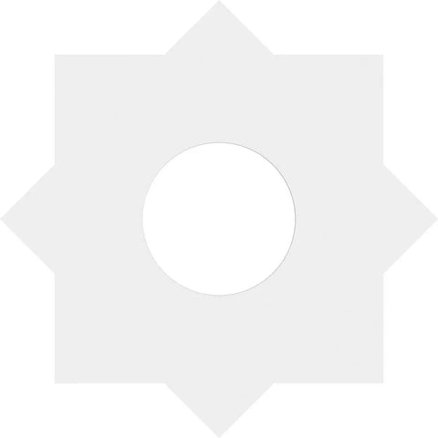 Axel Architectural Grade PVC Contemporary Urethane Ceiling Medallion 18 Inch Outside Diameter 6 Inch Inside Diameter showing star design