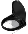 Black 54x54mm cover from Three Pack Appliance Button Covers With Safe Flip Lid for washing machines, computers.