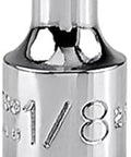 Heavy Duty 1/4 Inch Drive Socket 1/8 Inch 6 Point With TorquePlus Radius Corner Design Ideal For Stubborn Damaged Fasteners And Soft Metals