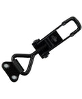 Adjustable GH 4001 Toggle Clamp Hasp Catch Clip With Quick Fixture Heavy Duty Steel Galvanized Iron Mount 220lb Capacity For Lock Free Boxes Cabinets Lockers Doors And Vehicles Easy Install And Secure Latch black toggle clamp hasp with two-hole mount