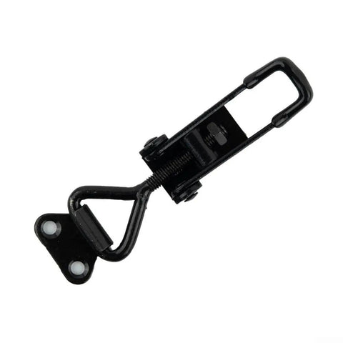 Adjustable GH 4001 Toggle Clamp Hasp Catch Clip With Quick Fixture Heavy Duty Steel Galvanized Iron Mount 220lb Capacity For Lock Free Boxes Cabinets Lockers Doors And Vehicles Easy Install And Secure Latch black toggle clamp hasp with two-hole mount