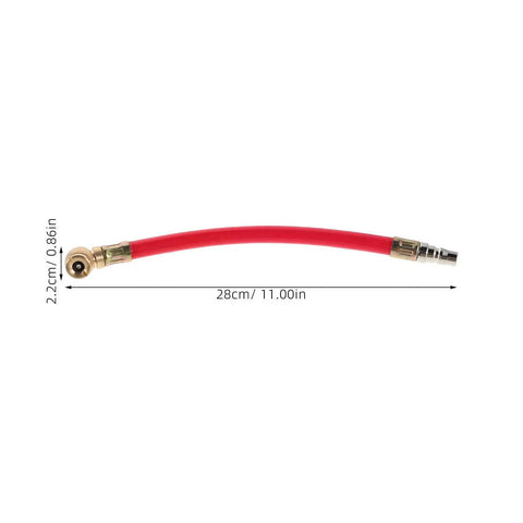 Cool Red Rubber Air Pump Hose Single Head Fits Motorcycle And Electric Bike Tire Inflator Replacement Tube Universal Fit Heavy Duty Build Keeps Your Wheels Puffed Up And Riding Safe On Streets Without Flat Tires Causing Stress Or Bad Vibes, 28cm