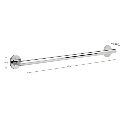 36 Inch Heavy Duty Bathroom Grab Bar With Stainless Steel Rail And Zinc Posts, Supports Up To 450 Lbs, ADA Compliant, Built Tough For Shower Or Toilet