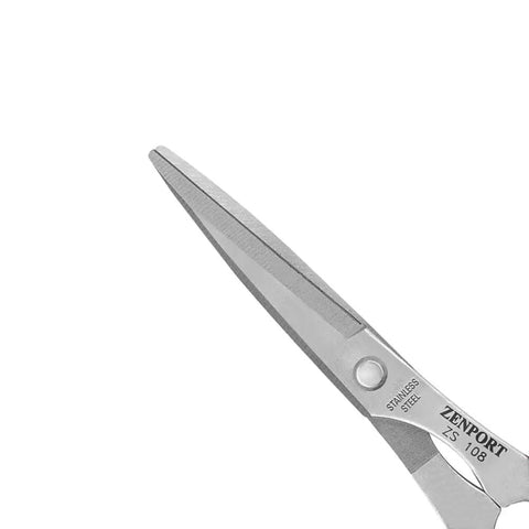 Close-up of Smooth Snipping All Purpose Scissors 7 Inch showing precision ground steel blades, ideal for clean cuts in gardening tasks.