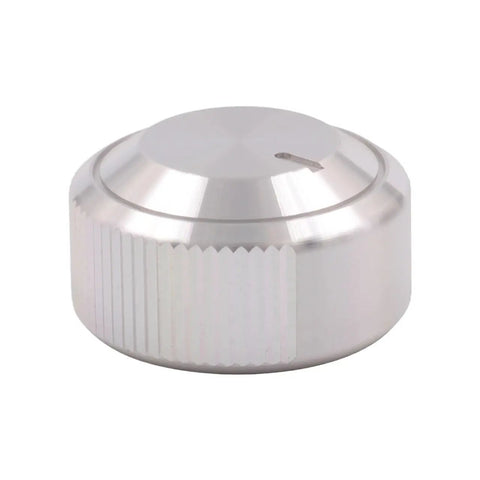 3 Pack Solid Aluminum Volume Control Knobs CNC Machined For Stereo Amps And Home Audio Rigs 30X16mm Heavy Duty rotary knob in sleek silver finish.