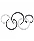 Hot Pick Heavy Duty Black Carbon Steel M40 Shaft Clamps And Hole Washers Plus Snap Retainers For Home DIY Fixes Fasteners Set! black and silver retaining rings