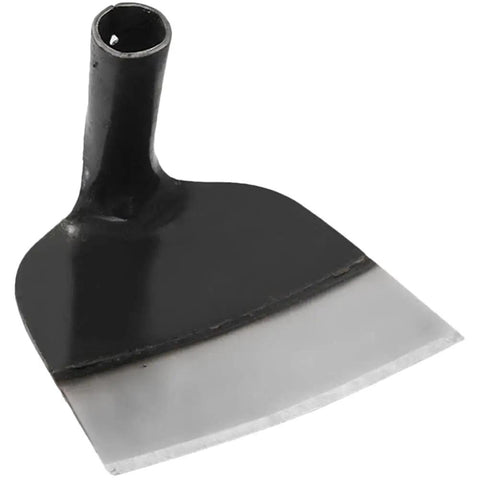 Heavy Duty Garden Hoe Tool With Solid Manganese Steel Blade For Weeding, Soil Loosening, And Planting In Backyard And Farm, metal finish.