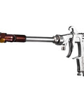 Knock Out High And Low Jobs With This Rugged Long Pole Paint Spray Gun featuring a brass nozzle and adjustable gauges.