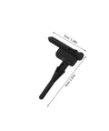 Rock Solid Silicone Fan Mounting Screws Kit With Heavy Duty Anti Vibration Shock Absorbing Pins For PC Case Cooling Fans and Dead Silent Gaming Rig Components Nailed On Point - Black silicone pin detail with measurements.