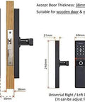 Smart Fingerprint Door Lock With App Control And Digital Code Entry Aluminum Alloy Home Security Mortise Lock dimensions and specifications, showing size and compatibility.