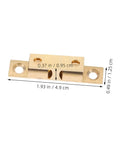 Close-up of Brass Cabinet Door Catches Magnetic Latches Kit No Fuss Install, showing dimensions, durable furniture hardware.