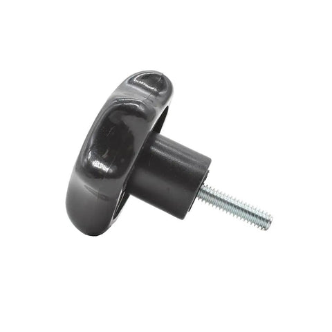 7 Star Knob Stud 1/4-20, Five Pack For Featherboards And Jigs, black round knob with metal thread, hand tightening and clamping