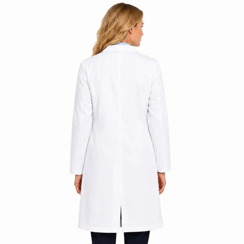 Top Shelf White Medical Lab Coat Featuring Roomy Side Pockets And Tailored Womens Cut Unisex Doctor Uniform For Nurses Dentists And Clinicians Built For The Daily Grind