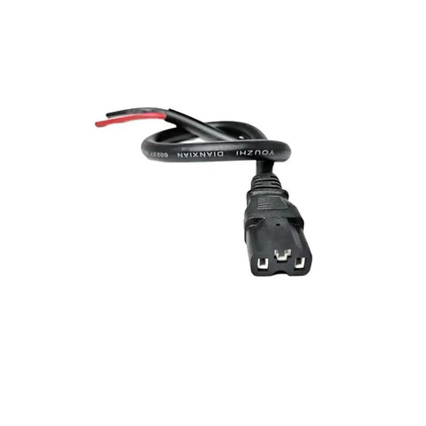 Universal Three Hole EBike Charger Socket With 12AWG Electric Vehicle Connector Plug For Electric Scooters And Battery Chargers, 45cm Lead